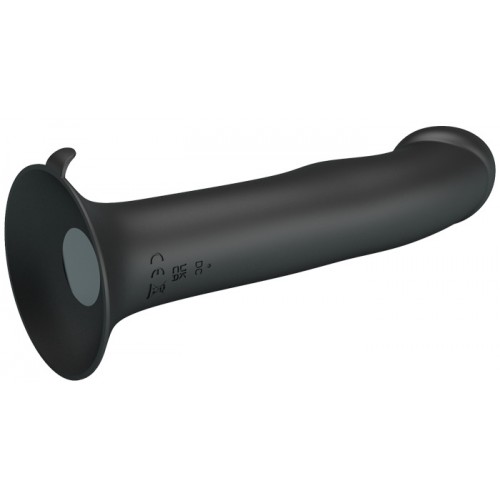 Универсальный черный вибратор с мощной присоской и пульсацией Murray 19 см