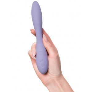 МЯГКАЯ ВАКУУМНАЯ УПАКОВКА Гибкий вибратор для точки G Satisfyer G-Spot Flex 2 лиловый (иной угол)