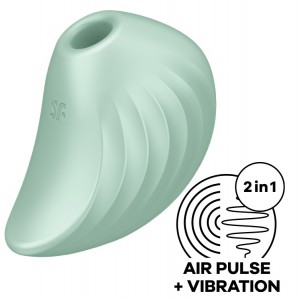Вакуумно-волновой стимулятор с вибрацией Satisfyer Pearl Diver зеленый Вакуумно-волновой стимулятор с вибрацией Satisfyer Pearl Diver зеленый (иной угол)