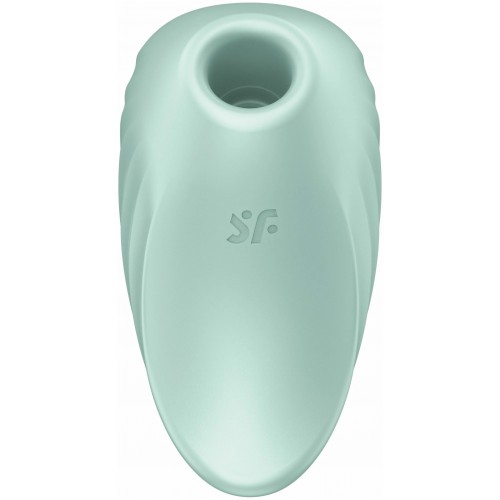 Вакуумно-волновой стимулятор с вибрацией Satisfyer Pearl Diver зеленый