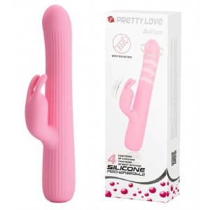 Вибратор с ротацией Julian розовый