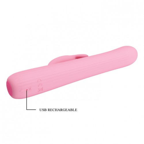 Вибратор с ротацией Julian розовый