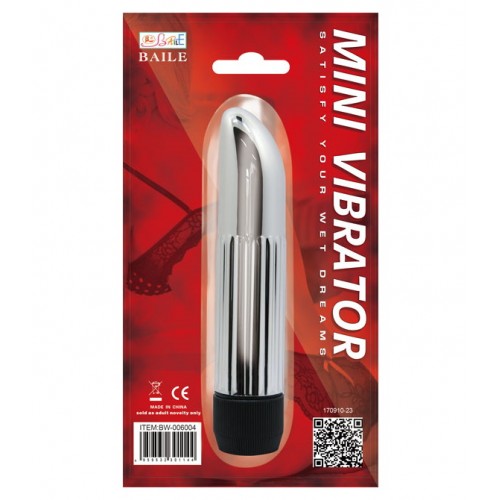 Серебристый вибратор Lady Finger