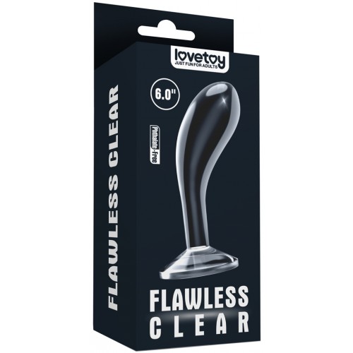 Прозрачный стимулятор простаты Lovetoy Flawless Clear Prostate Plug 15 см