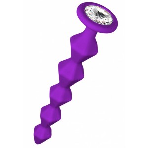 Анальная цепочка с кристаллом Emotions Buddy Purple Анальная цепочка с кристаллом Emotions Buddy Purple (иной угол)