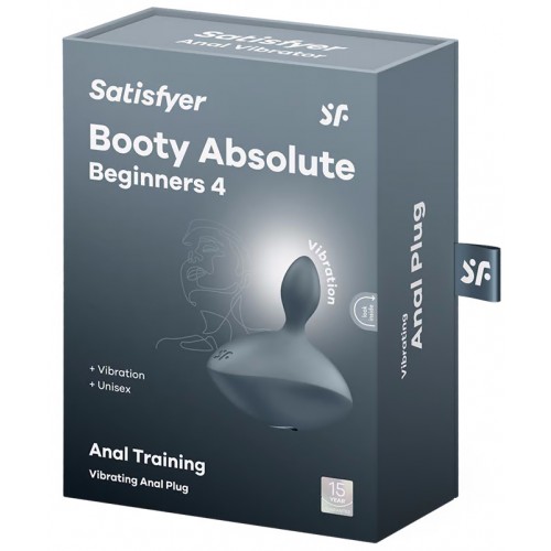 Анальная вибровтулка Satisfyer Booty Absolute Beginners 4, серый, 3,5 см