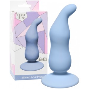 Анальная втулка для стимуляции простаты Waved Anal Plug Blue