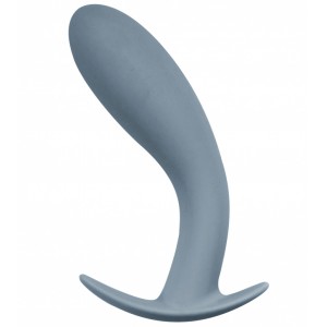 Анальная пробка для массажа простаты Flash Gale серого цвета (иной угол)