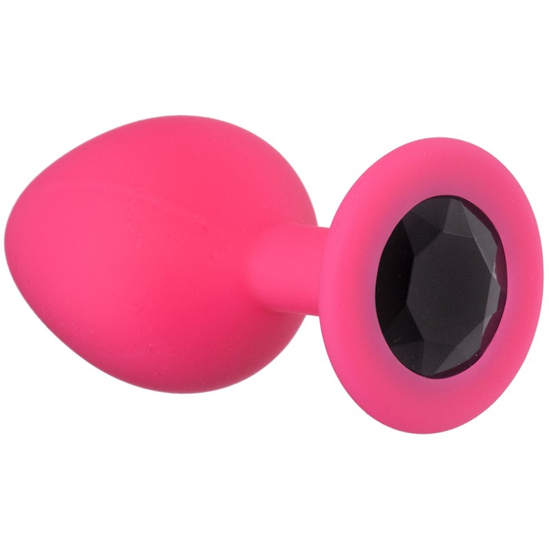 Анальная пробка Emotions Cutie Medium Pink Black Crystal