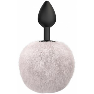 Анальная пробка с хвостиком Emotions Fluffy White (иной угол)