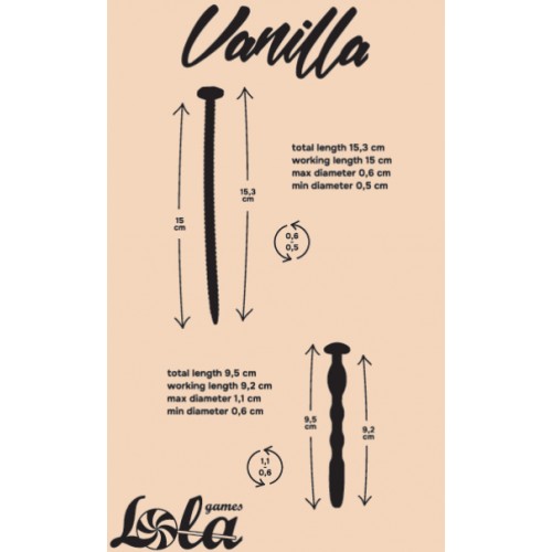 Набор силиконовых уретральных бужей Vanilla Bolt