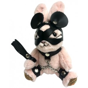 Игрушка-брелок БДСМ зайчик в маске мышки 18 см (иной угол)