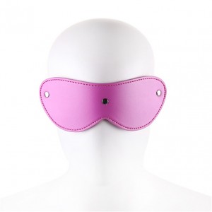 БДСМ маска ярко-розовая (иной угол)