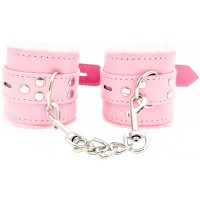 Розовые наручники с мехом