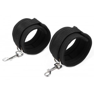 Наручники My rules черного цвета (иной угол)