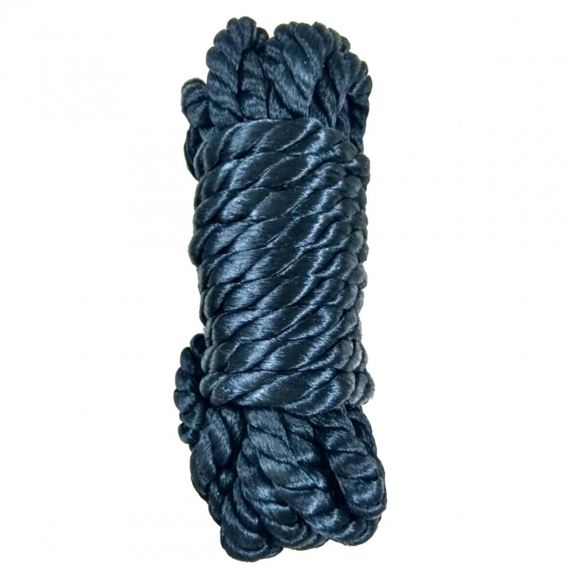 Бондажная нейлоновая веревка черная 10 метров
