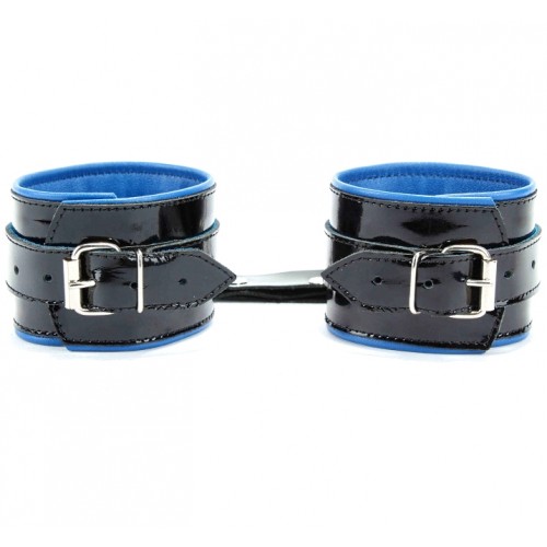 Наручники кожаные черно-синие