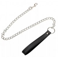 Черный поводок к БДСМ аксессуарам с цепочкой																					