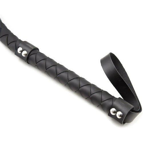 Кнут черный с плетеной рукоятью