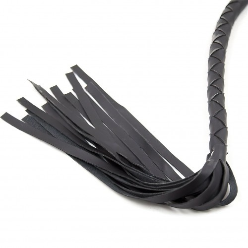 Кнут черный с плетеной рукоятью