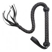 Хлыст черный с плетеной рукоятью