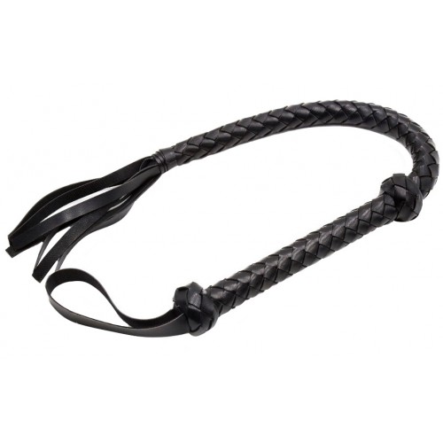Хлыст черный с плетеной рукоятью