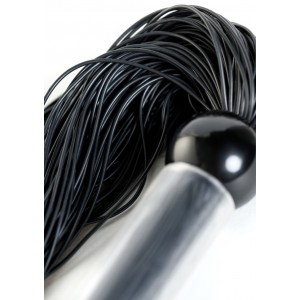 Небольшая плеть-флоггер черного цвета (иной угол)