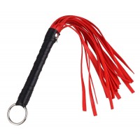 Маленькая красно-черная плеть с кольцом на рукоятке
