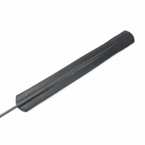 Стек королевский из черной кожи 78 см (иной угол)