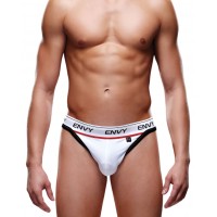 Мужские трусы-тонги на широкой резинке Envy белые S/M