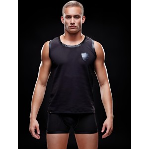 Полупрозрачная мужская майка в сеточку Envy черная M/L (иной угол)