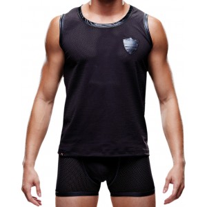 Полупрозрачная мужская майка в сеточку Envy черная M/L