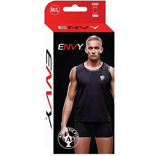 Полупрозрачная мужская майка в сеточку Envy черная M/L