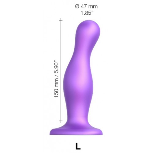 Фаллоимитатор Strap-On-Me Dildo Plug Curvy M фиолетовый 16 см