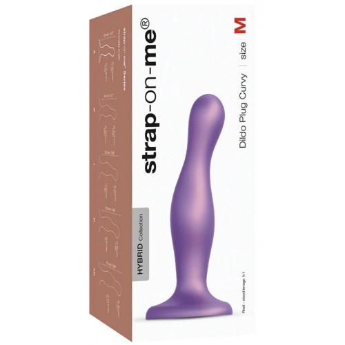 Фаллоимитатор Strap-On-Me Dildo Plug Curvy M фиолетовый 16 см