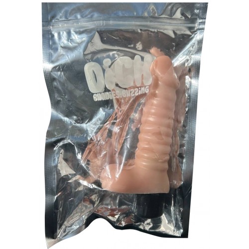 Рельефный вибратор с мошонкой Scammer 19 см