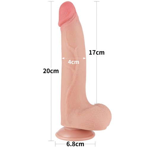 Реалистичный фаллоимитатор с эффектом двойной кожи Lovetoy Sliding-Skin Dual Layer Dong 20 см