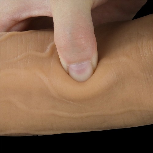 Реалистичный фаллоимитатор на присоске с мошонкой 12'' Dual Layered Handle Cock 30 см