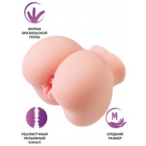 Мастурбатор реалистичный Juicy Pussy Giovanna, TPE, телесный, 20 см (иной угол)