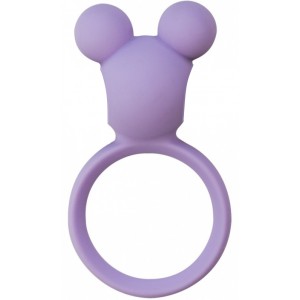 Эрекционное кольцо Emotions Minnie Purple с отверстием для вибропули (иной угол)