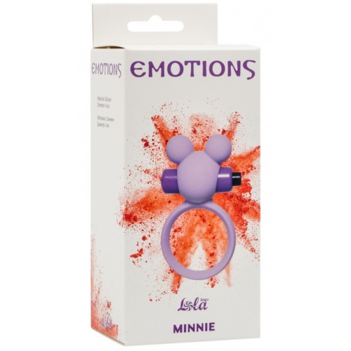 Эрекционное кольцо Emotions Minnie Purple с отверстием для вибропули