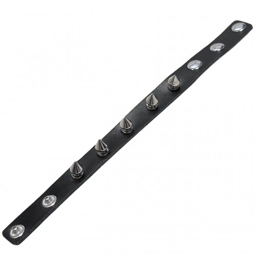 Кожаное эрекционное кольцо с шипами