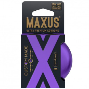 Презервативы в металлическом кейсе Maxus №3 Custom Made 56 увеличенные (иной угол)
