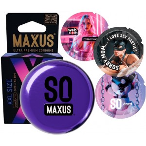 Презервативы в металлическом кейсе Maxus №3 XXL увеличенного размера