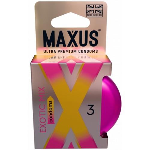 Презервативы в металлическом кейсе Maxus №3 Exotic Mix экзотический микс