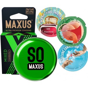 Презервативы в металлическом кейсе Maxus №3 Mixed микс