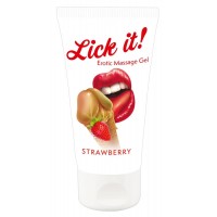 Массажное масло с ароматом клубники Erotic Massage Gel Strawberry