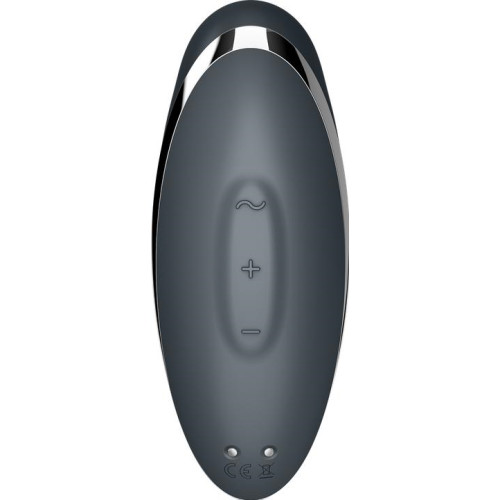Клиторальный вибростимулятор с пульсацией Satisfyer Tap And Climax 2 серый