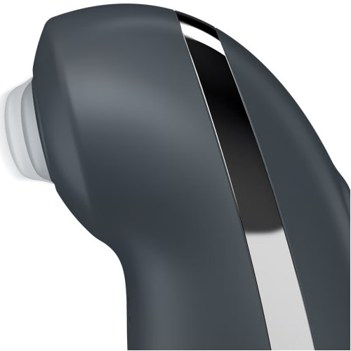 Клиторальный вибростимулятор с пульсацией Satisfyer Tap And Climax 2 серый