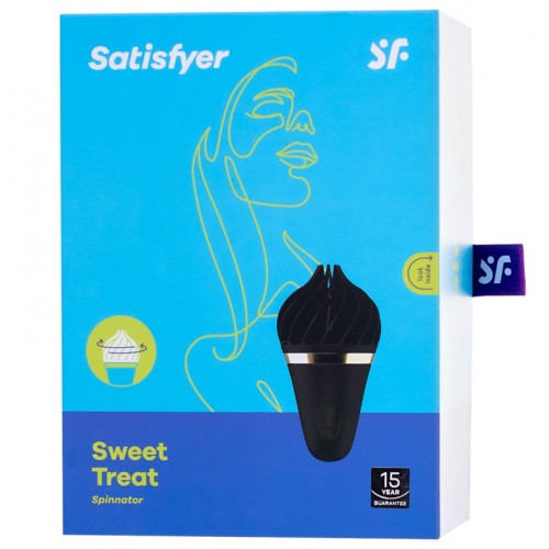 Вращающийся стимулятор Satisfyer Sweet Treat черный